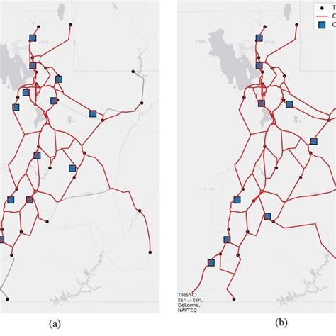 Optimal location of EV charging station for driving range of (a)100 ...