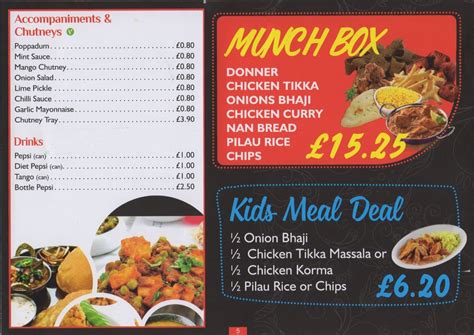 Chillies Indian Takeaway Scunthorpe's full menu online