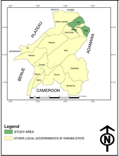 Taraba State showing the study area | Download Scientific Diagram