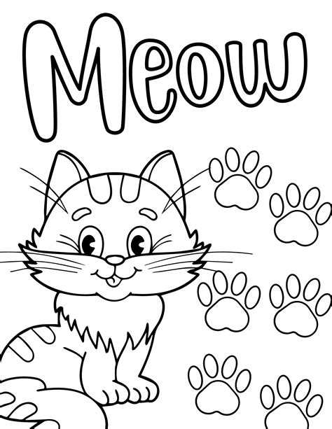 Free Printable Cat Coloring Pages for Kids and Adults