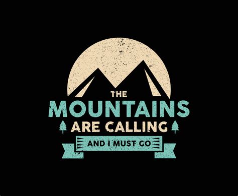 The Mountains Are Calling illustration Vector T-shirt Design 12995434 ...