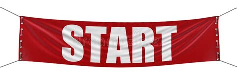 Start Banner (clipping Path Included) Stock Illustration - Illustration of competitive, banner ...