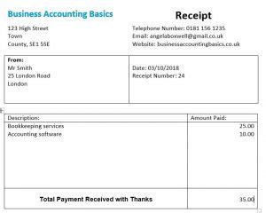 Word Receipt Template - Free Template And Example