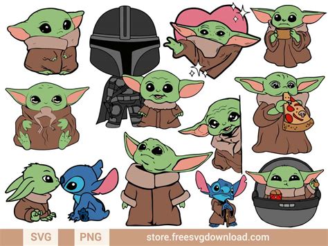 Baby Yoda Stitch SVG & PNG free cut files | Free SVG Download