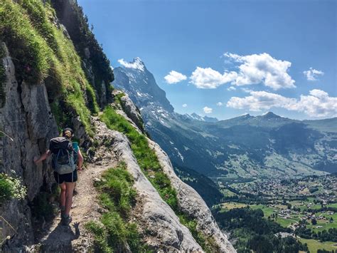 Backpacking in the Swiss Alps Hiking Itinerary: Meiringen to Gimmelwald, Lauterbrunnen along the ...