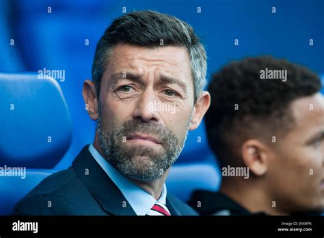 Rangers FC manager Pedro Caixinha in the dugout Picture Dean Atkins ...