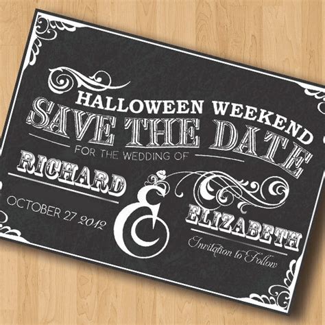 EXCLUSIVE! The Save The Date for Beth Ann's Haunted Halloween Wedding! | Save the date designs ...