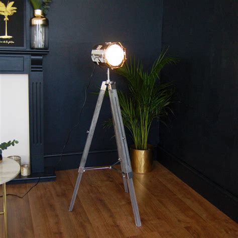 Standing Floor Tripod Hollywood Studio Lamp By The Luxe Co | notonthehighstreet.com