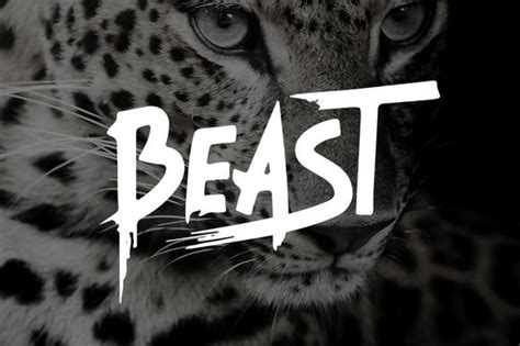 Beast - Brush Font | Brush font, Word art fonts, Letterpress font