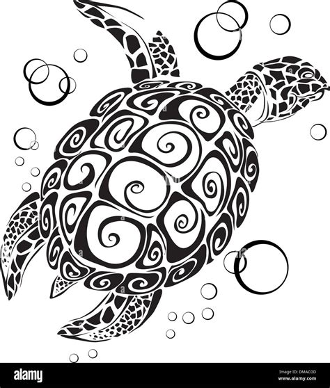 Tribal Sea Turtle Silhouette