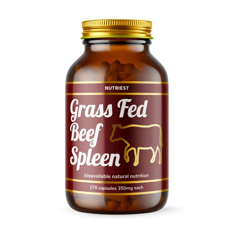 Grass-Fed Desiccated Beef Spleen, 270 capsules – Nutriest