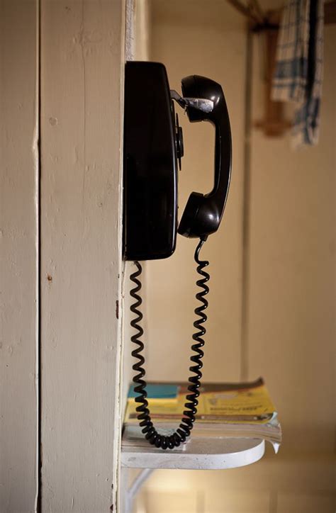Black wall mounted rotary phone - North Haven Island, Maine | Whîstle Stop Cafe | Memories ...