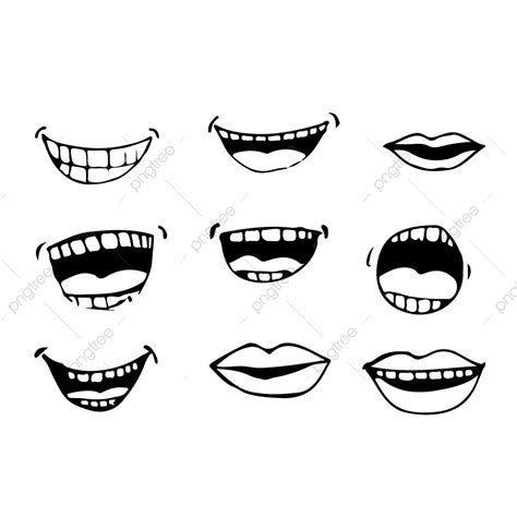 Download this Cartoon Mouth Icon, Cartoon, Set, Mouth transparent PNG ...