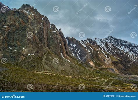 Cajon del Maipo stock image. Image of alps, landscape - 57870501