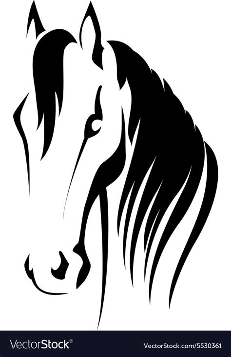 Silhouette of a horse head Royalty Free Vector Image