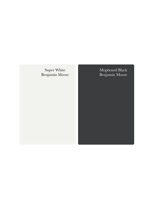 Black and White Paint Colours | Simply White & Mopboard Black Benjamin Moore