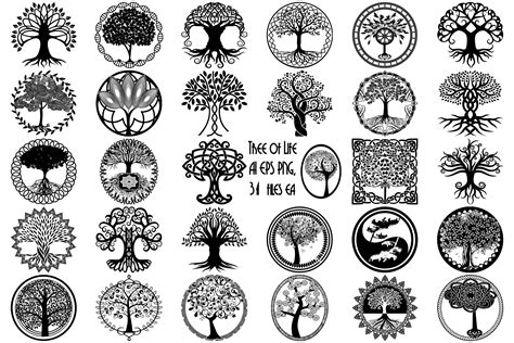 Tree of Life Silhouettes AI EPS PNG | Custom-Designed Illustrations ...