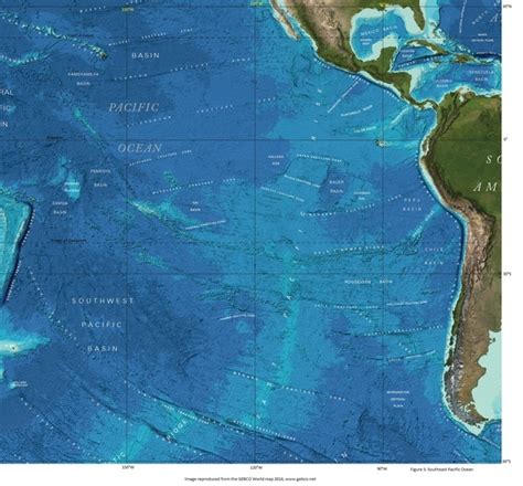 Pacific Ocean Underwater Map