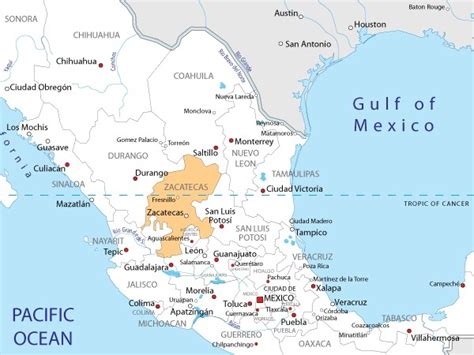 Where Is Zacatecas Mexico On A Map - Sam Leslie