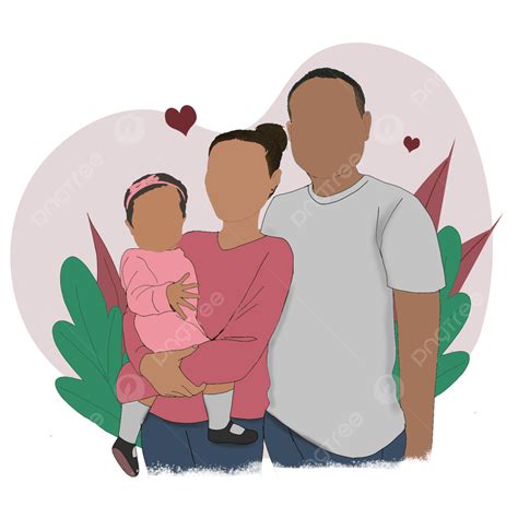 African American Family Clipart Transparent Background, Happy African ...