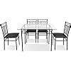 Amazon.com - Harper & Bright Designs 5 Pieces Dining Table Set for 4 Home Kitchen Table Set ...