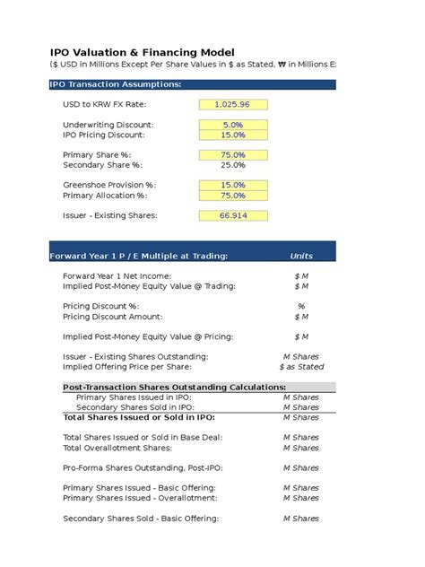 IPO Valuation Model | PDF