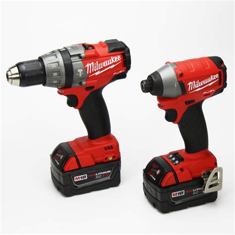 Milwaukee 2797-82 M18 FUEL 18V Cordless1/2 in. Hammer Drill & Impact ...