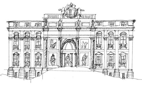 Trevi Fountain Sketch at PaintingValley.com | Explore collection of Trevi Fountain Sketch