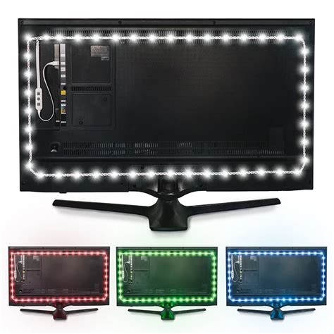 Color Computer Monitor Backlight 15 Color Bias Lighting with Remote 3.3 ...