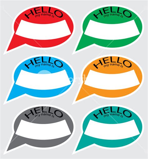 Hello My Name Is Vector at Vectorified.com | Collection of Hello My ...