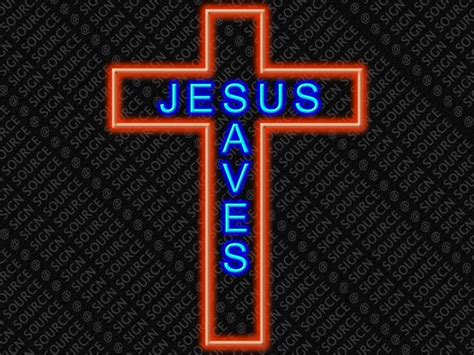 Second Life Marketplace - Jesus Saves Neon Sign