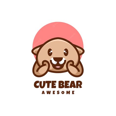 Premium Vector | Cute bear logo