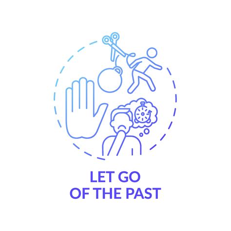 Let go of the past blue gradient concept icon 2226908 Vector Art at ...