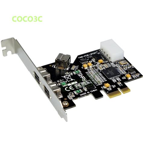 PCIe Video Capture card External Firewire 800 IEEE 3 Ports 1394 b PCI express 2 + 1 ports 1394B ...