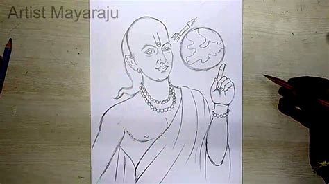 aryabhatta drawing / how to draw aryabhatta step by step / ganitagya chitra / aryabhatt ka ...