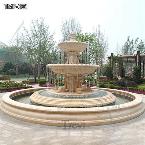 Large Marble Outdoor Fountains with Pool Supplier