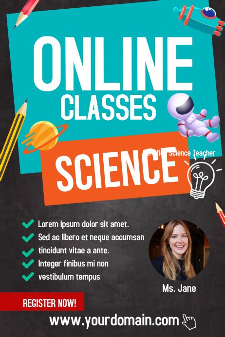 Online Classes Science Poster Template | PosterMyWall