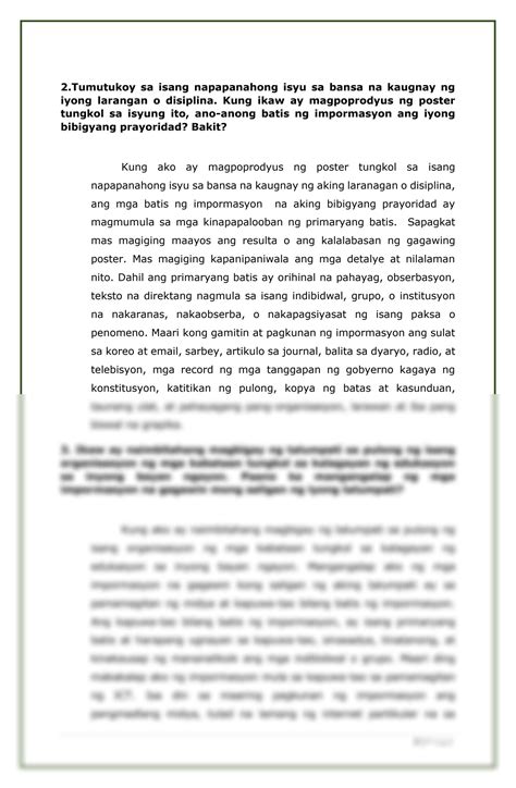 SOLUTION: Kahalagahan ng pananaliksik at batis ng impormasyon kontekstuwalisadong komunikasyon ...