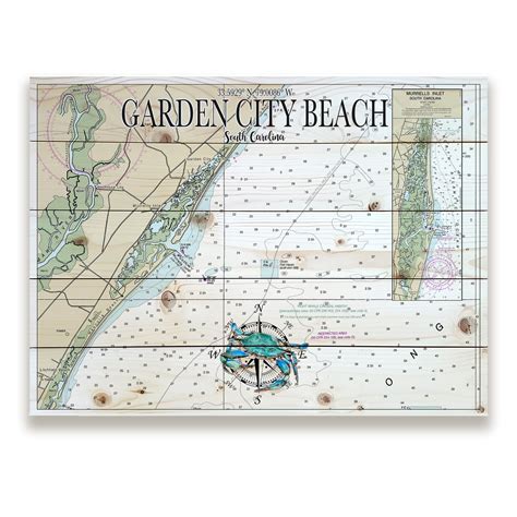 Garden City Beach, SC - Blue Crab Pallet Map – MapMom