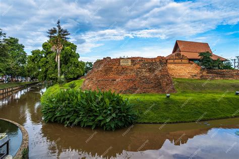 Premium Photo | City moat and street at chiang mai old town city and street ancient wall at moat ...