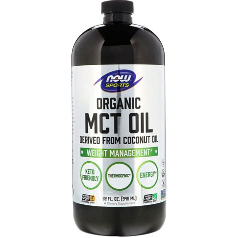 Now Foods Sports Organic MCT Oil 32 fl oz 946 ml - Walmart.com