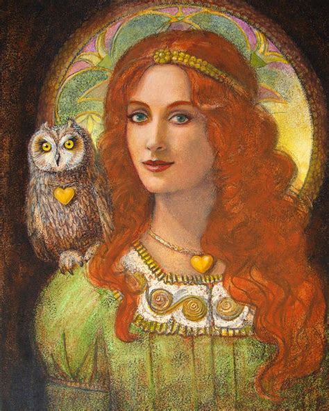 Athena And Her Owl- Wise Ones Painting by Sue Halstenberg