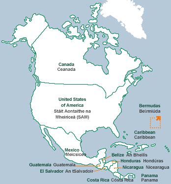 North And Central America Countries Map