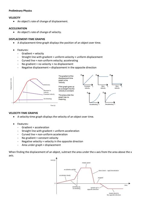 Preliminary Physics Notes ~ - Preliminary Physics VELOCITY - An object ...