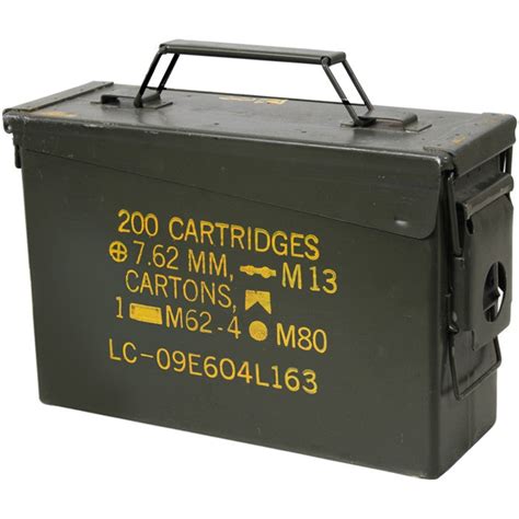 .30 Cal. Metal Ammo Can - Original US Military Surplus Used M19A1 - Galaxy Army Navy