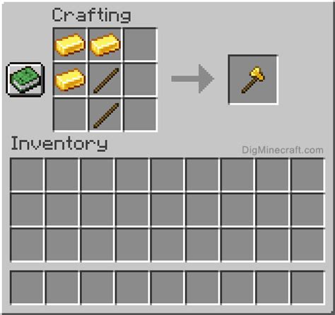 How to make a Golden Axe in Minecraft