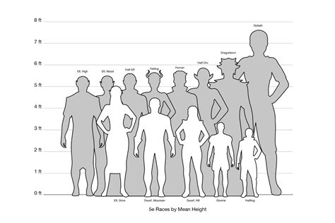 5e Races Height Chart