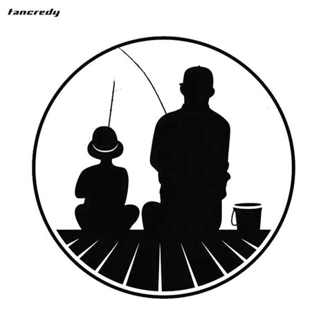 boy and daddy fishing silhouette - Google Search | Fish silhouette ...