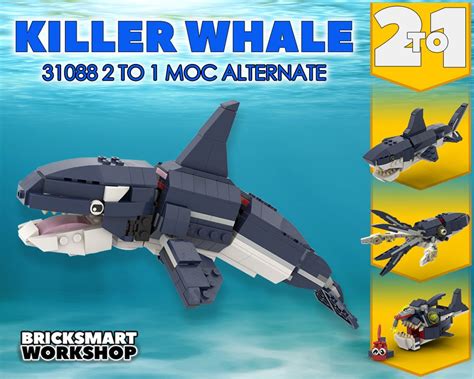 LEGO MOC Killer Whale 31088 2 to 1 by bricksmartworkshop | Rebrickable - Build with LEGO