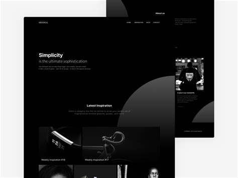 Minimal - Black & White Website | Free .Sketch #7 by Yann Alessandri on Dribbble